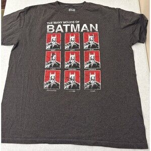 Batman Mood Chart Officially Licensed Grey Short Sleeve Shirt T-Shirt 2XL